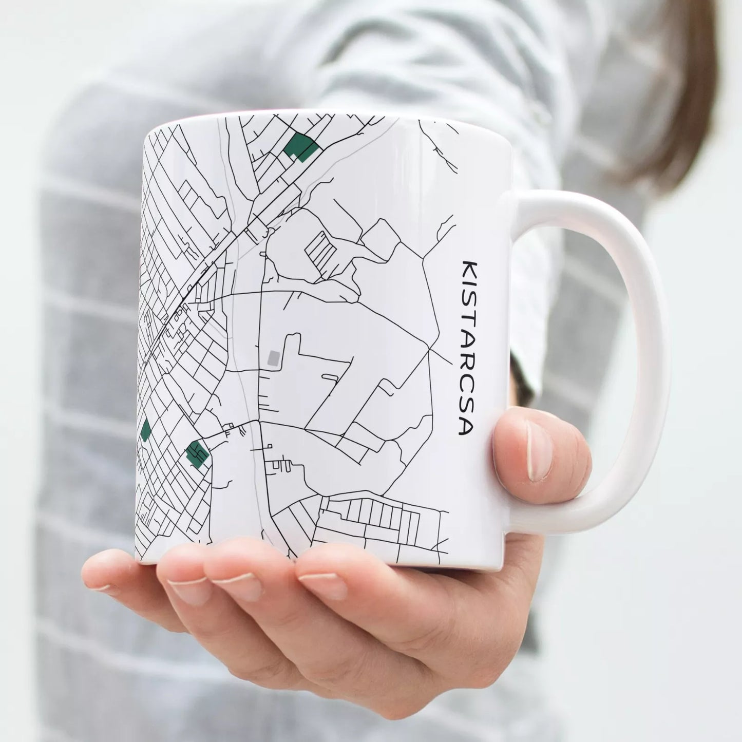 Kistarcsa - Térképes bögre