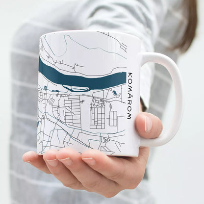 Komárom - Térképes bögre