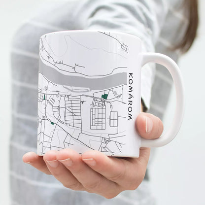 Komárom - Térképes bögre