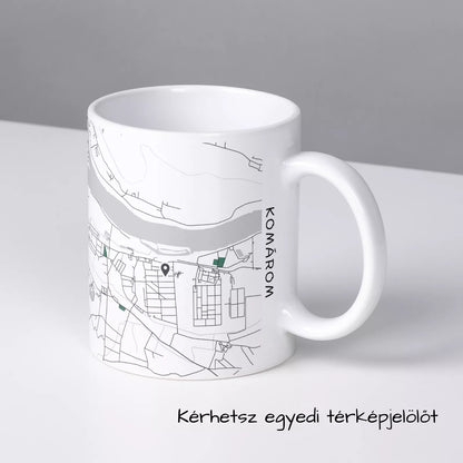 Komárom - Térképes bögre
