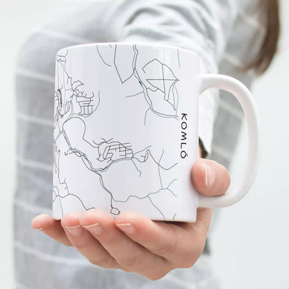 Komló - Térképes bögre