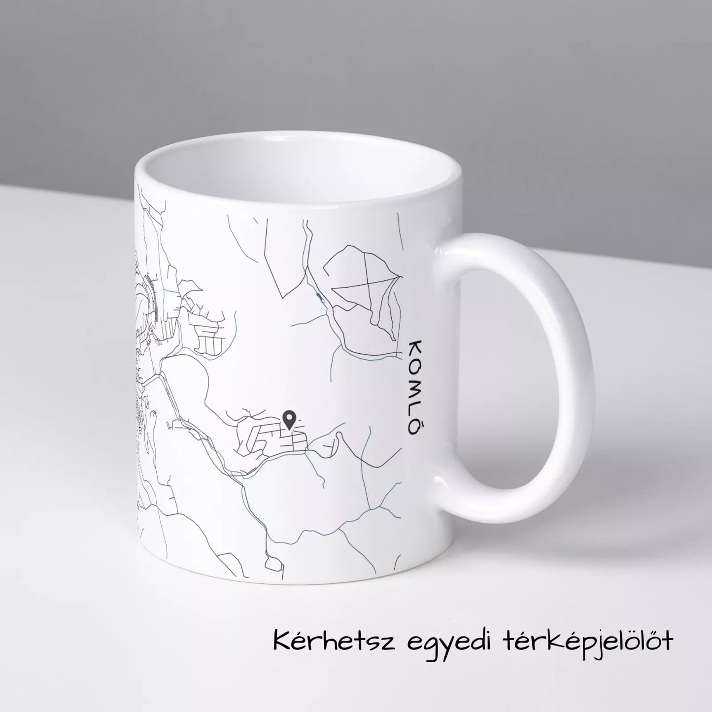 Komló - Térképes bögre