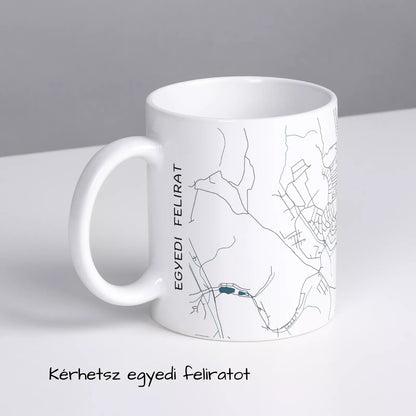 Komló - Térképes bögre