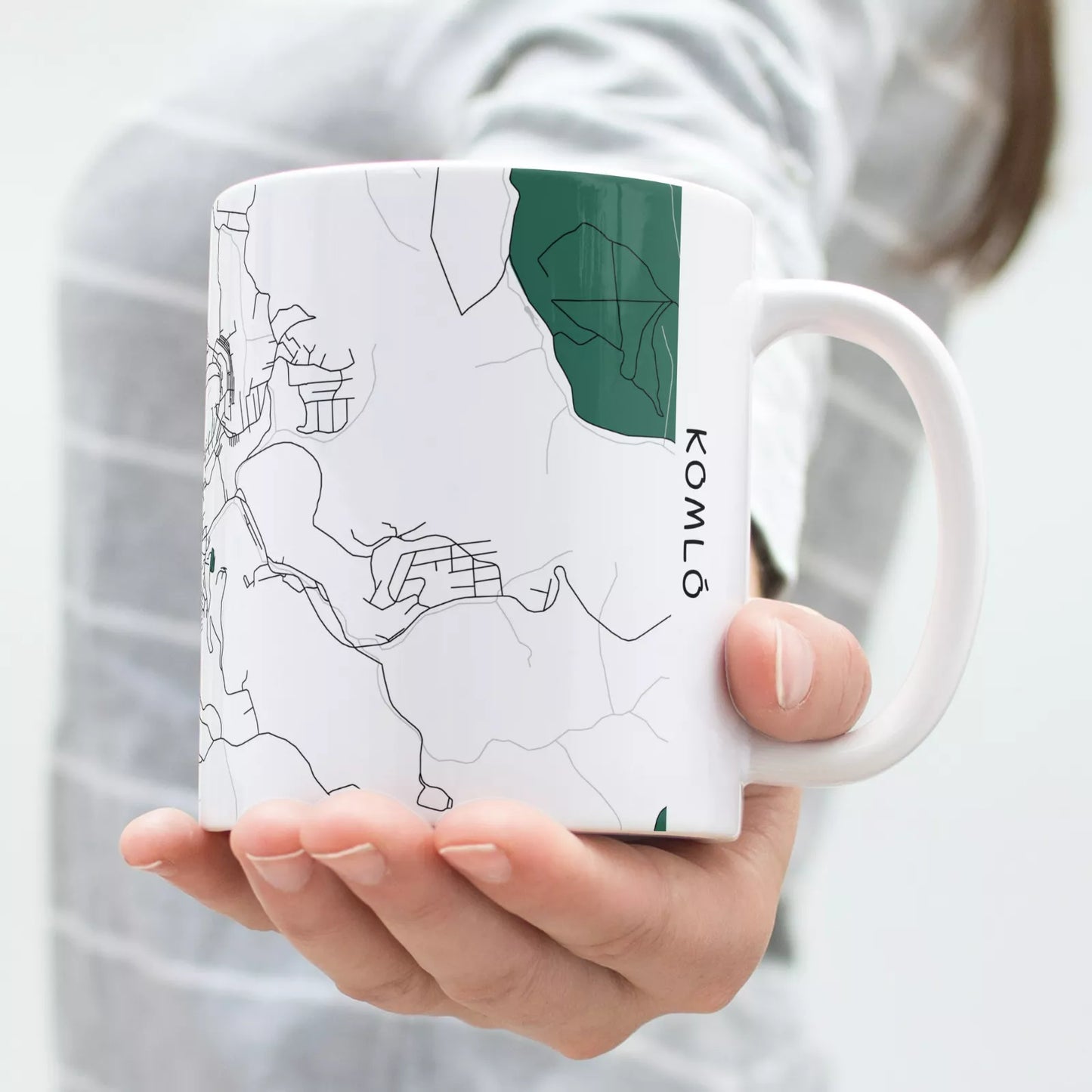 Komló - Térképes bögre