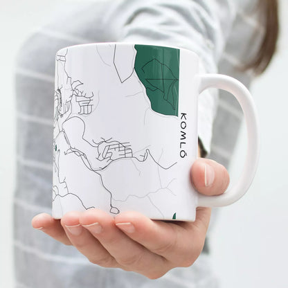 Komló - Térképes bögre