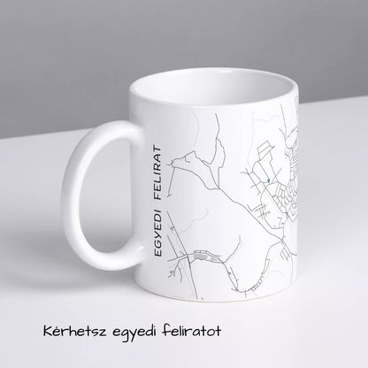 Komló - Térképes bögre