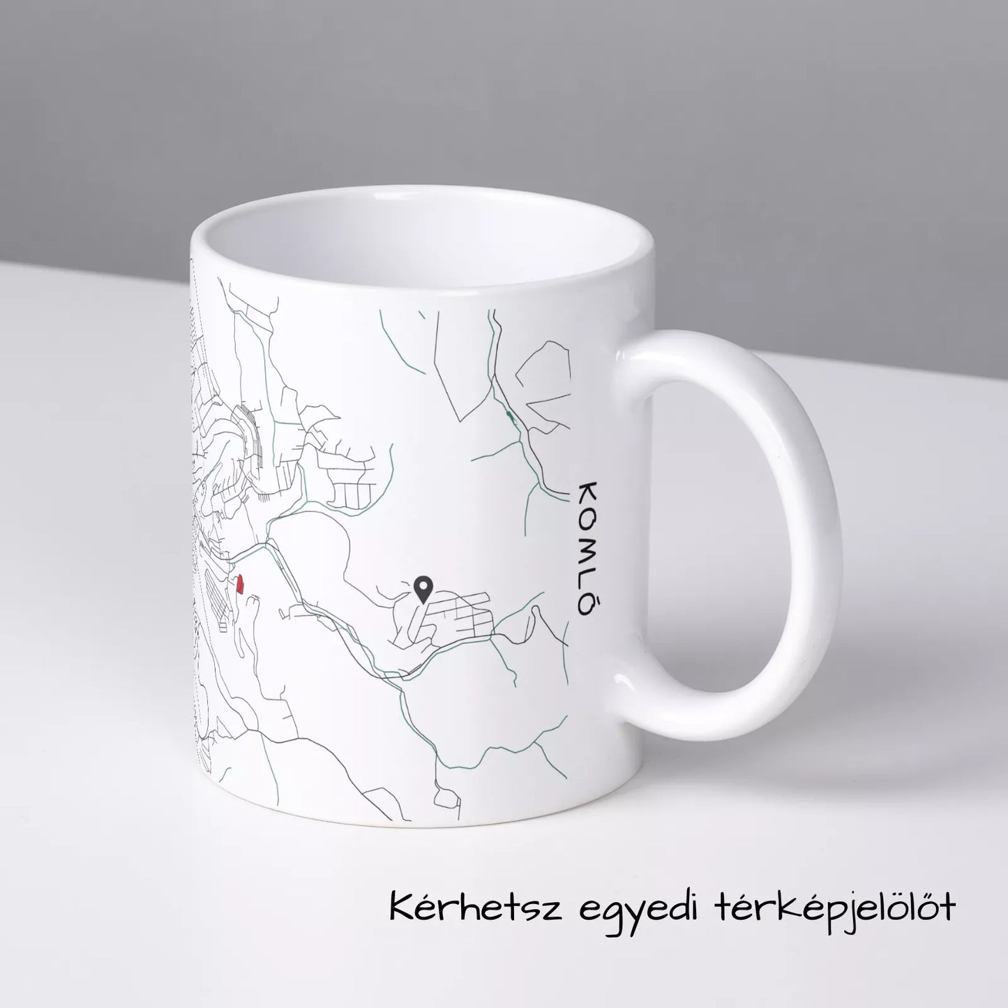 Komló - Térképes bögre