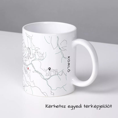 Komló - Térképes bögre