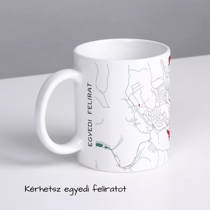 Komló - Térképes bögre