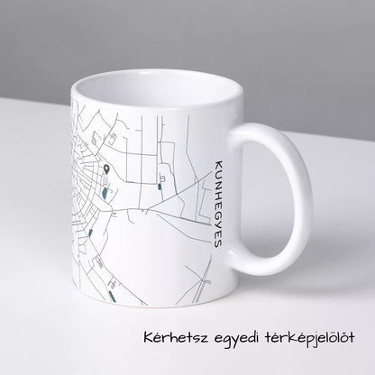 Kunhegyes - Térképes bögre