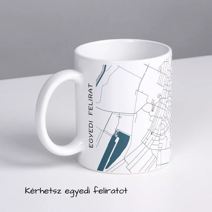 Kunhegyes - Térképes bögre