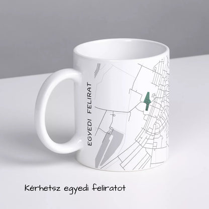 Kunhegyes - Térképes bögre