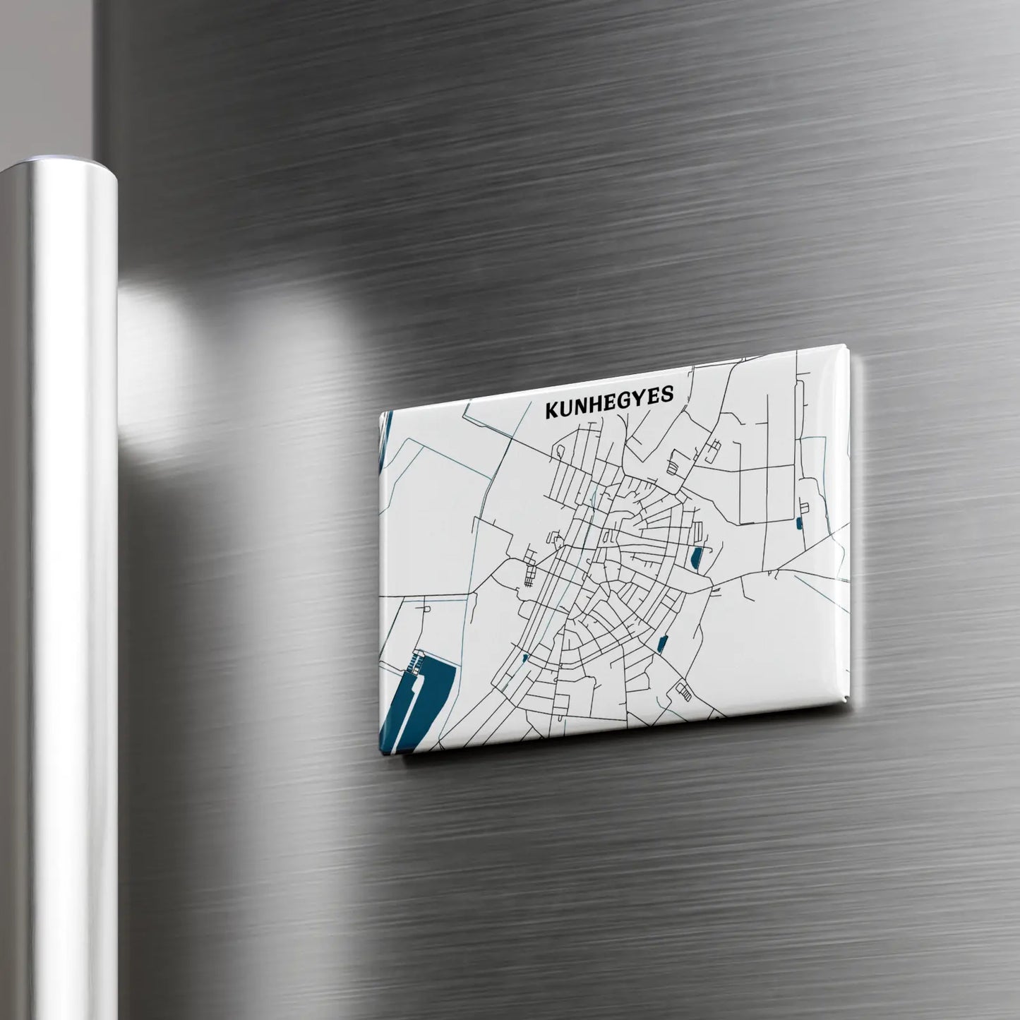Kunhegyes - Térképes hűtőmágnes