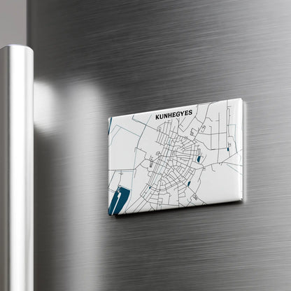 Kunhegyes - Térképes hűtőmágnes