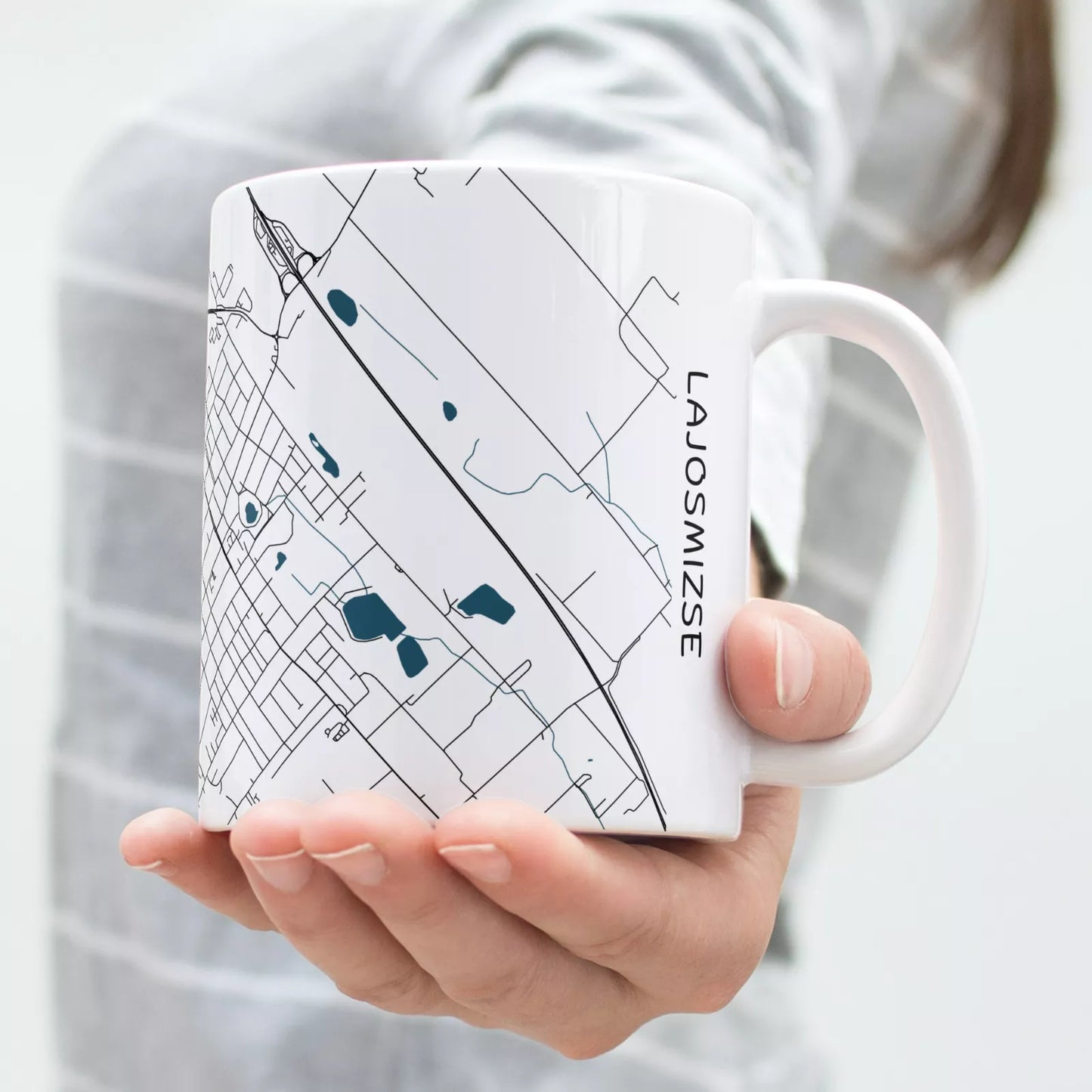 Lajosmizse - Térképes bögre