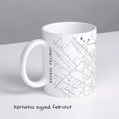 Lajosmizse - Térképes bögre