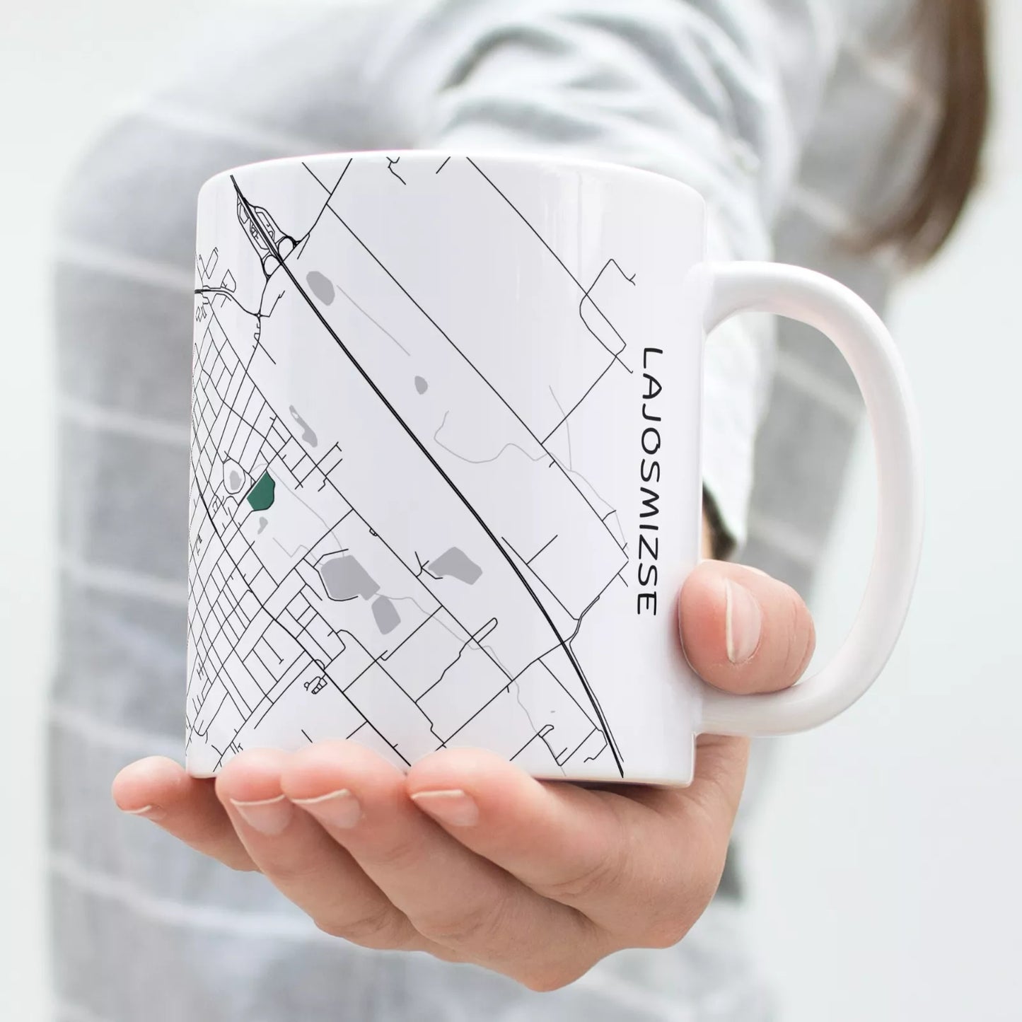 Lajosmizse - Térképes bögre