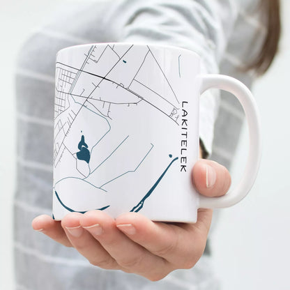 Lakitelek - Térképes bögre