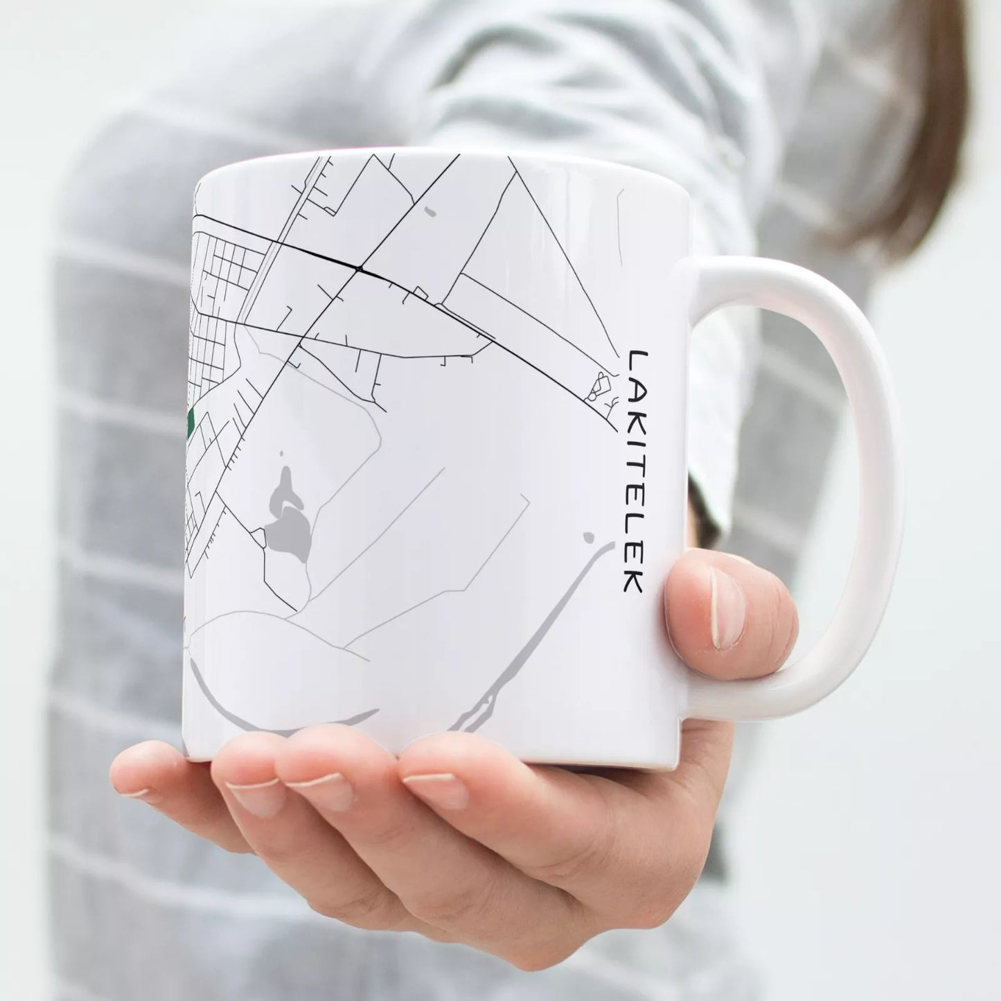 Lakitelek - Térképes bögre