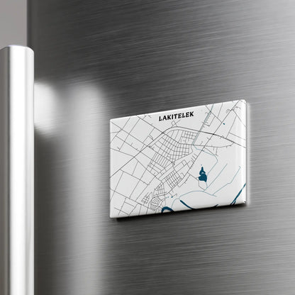 Lakitelek - Térképes hűtőmágnes
