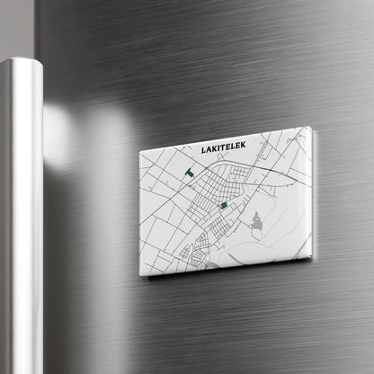 Lakitelek - Térképes hűtőmágnes