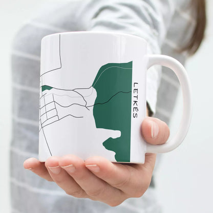 Letkés - Térképes bögre