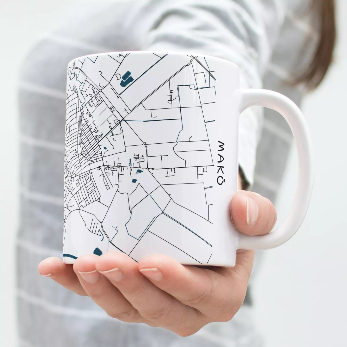 Makó - Térképes bögre