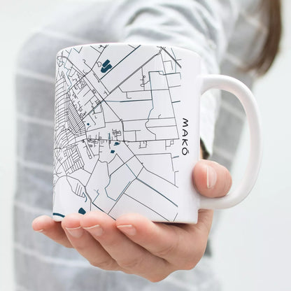 Makó - Térképes bögre