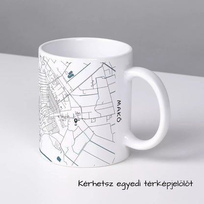 Makó - Térképes bögre