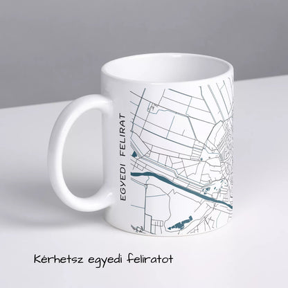 Makó - Térképes bögre