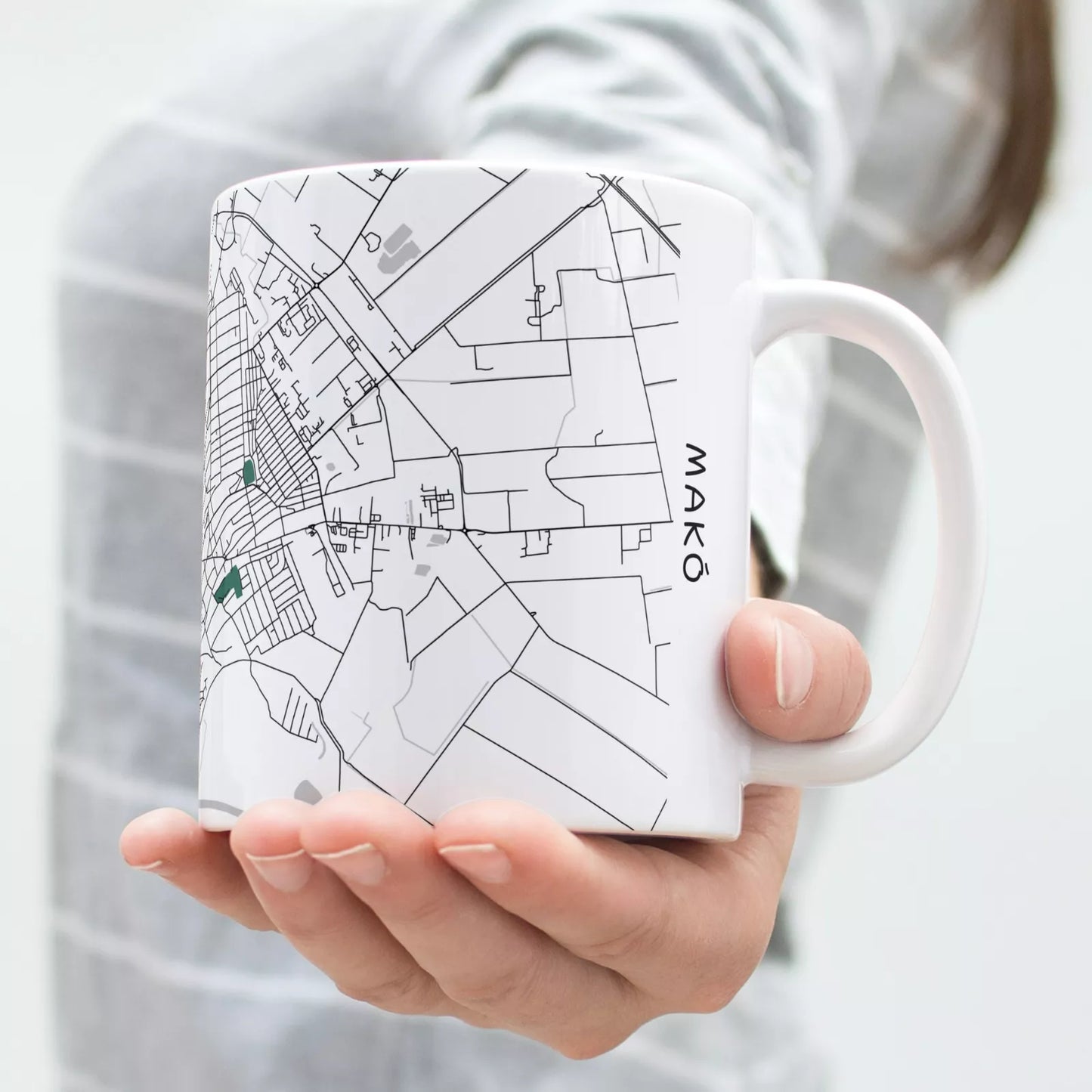 Makó - Térképes bögre