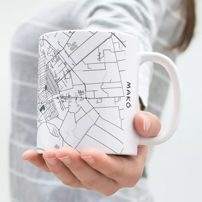 Makó - Térképes bögre