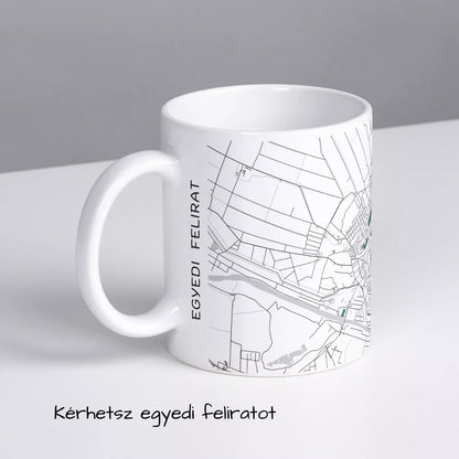 Makó - Térképes bögre