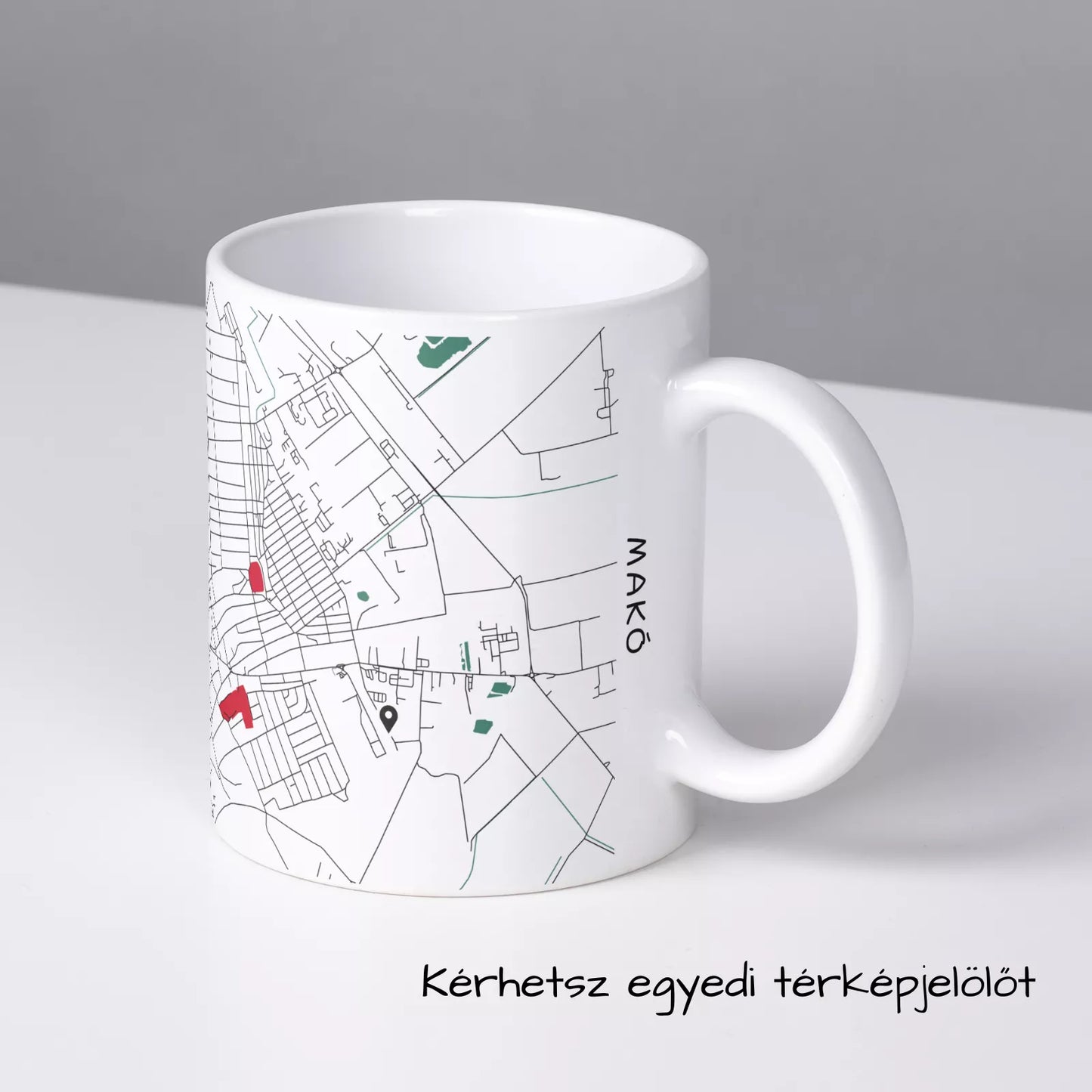 Makó - Térképes bögre