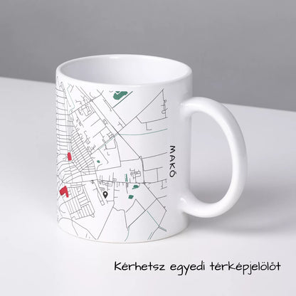 Makó - Térképes bögre