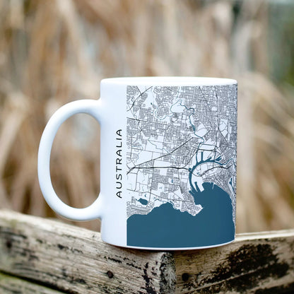 Melbourne - Térképes bögre