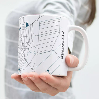 Mezőberény - Térképes bögre