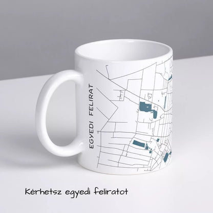 Mezőberény - Térképes bögre