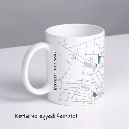 Mezőberény - Térképes bögre