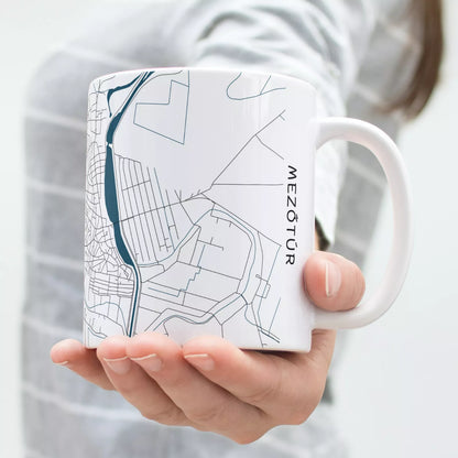 Mezőtúr - Térképes bögre