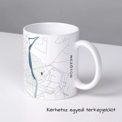 Mezőtúr - Térképes bögre