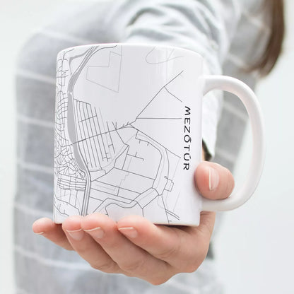 Mezőtúr - Térképes bögre