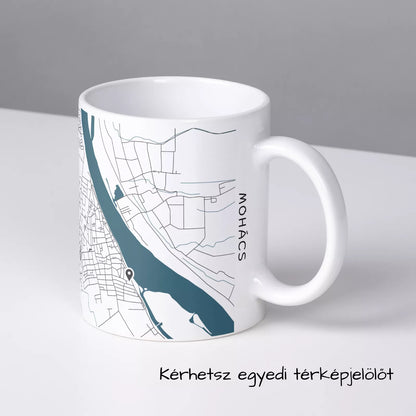 Mohács - Térképes bögre