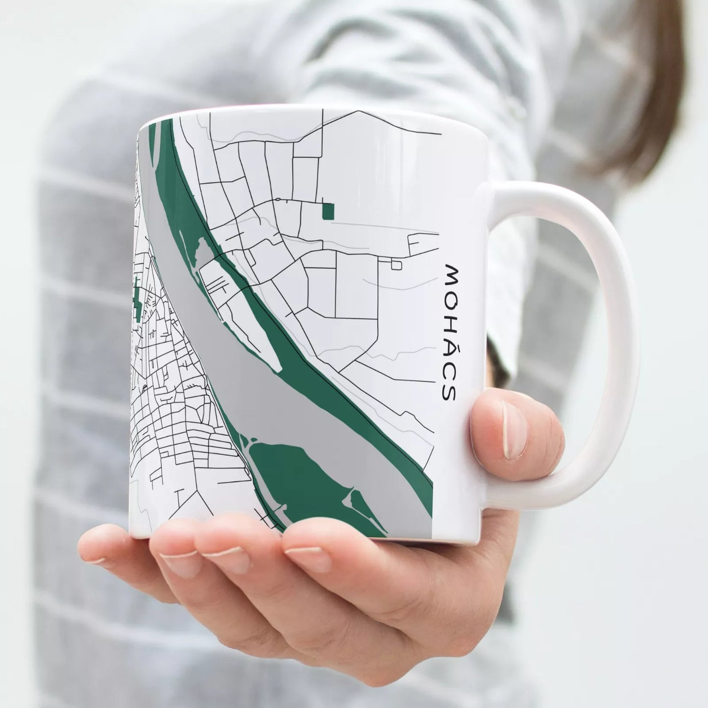 Mohács - Térképes bögre