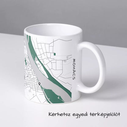 Mohács - Térképes bögre