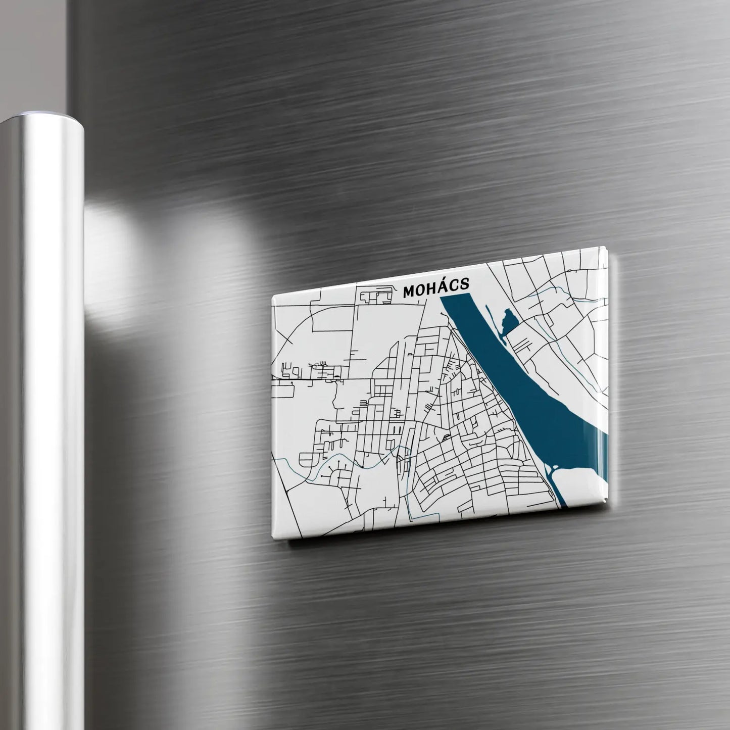 Mohács - Térképes hűtőmágnes