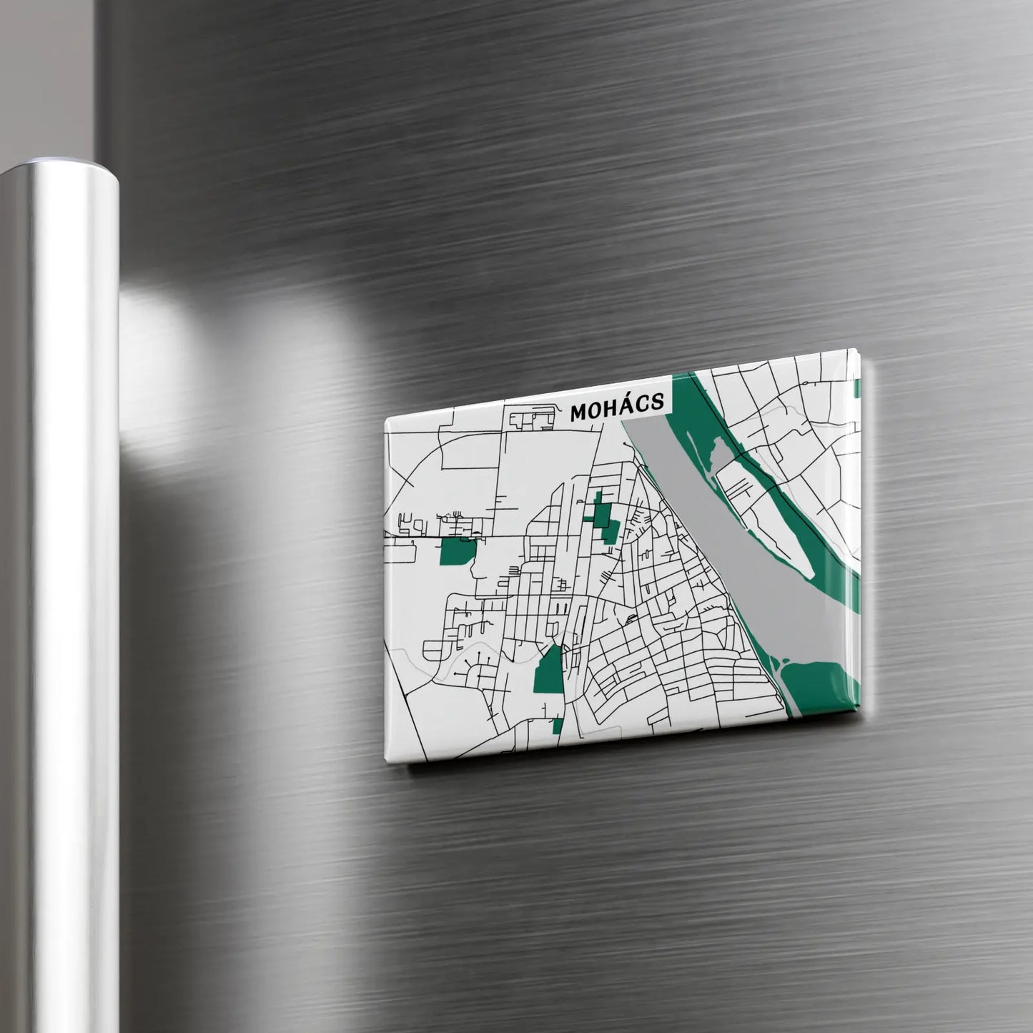 Mohács - Térképes hűtőmágnes