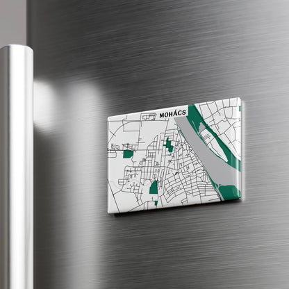 Mohács - Térképes hűtőmágnes