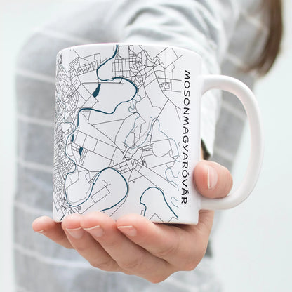 Mosonmagyaróvár - Térképes bögre