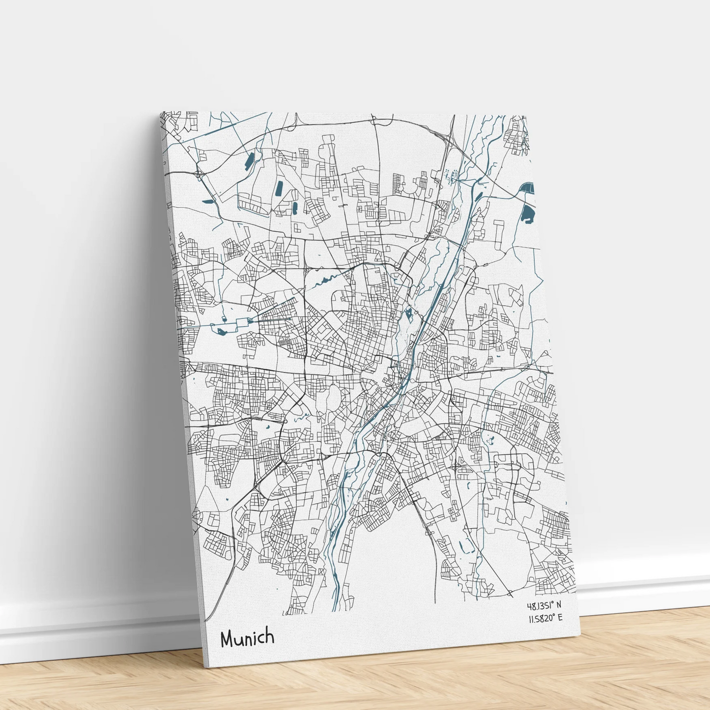 München - Térképes vászonkép